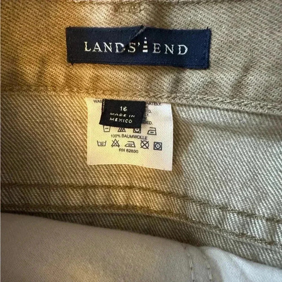 NWT Land’s End Women’s Tan Jeans Natural Fit Sz 16 - Picture 7 of 8
